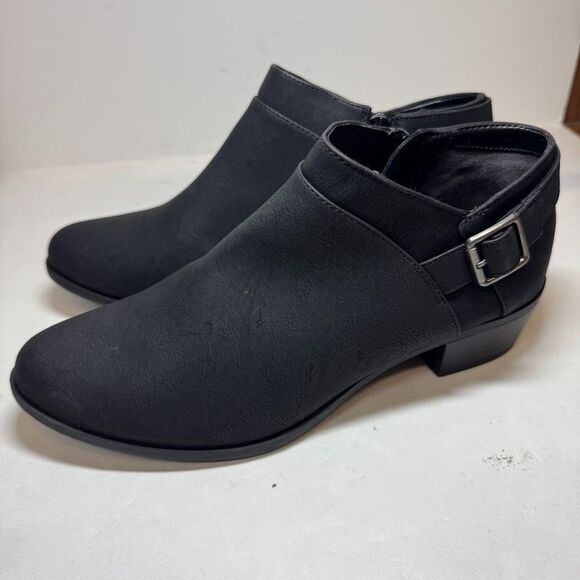 Life Stride Womens 11 M Black Buckle Detail Zip Up Ankle Booties DISPLAY HW7 - Picture 5 of 8